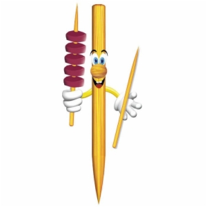 Imagen miniatura Brocheta barbacoa 3x150mm 240 paquetes de 100 brochetas