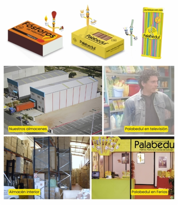 Collage fotos productos y empresa